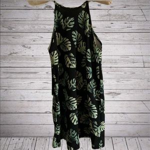 Tropical Palm Leaf Print Dress